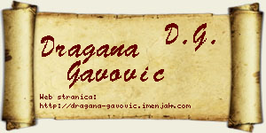 Dragana Gavović vizit kartica